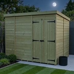10 x 8 Pent Shed (Double Door, No Windows)