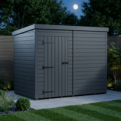8x5 Pent Composite Shed (Single Door, No Windows)