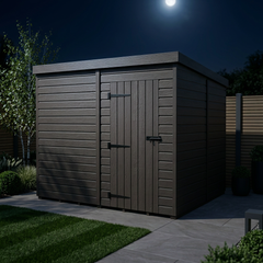 8x8 Pent Composite Shed (Single Door, No Windows)