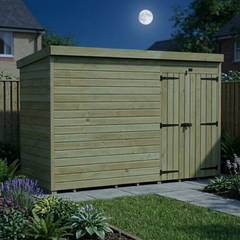 10 x 4 Pent Shed (Double Door, No Windows)