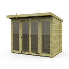 8 x 6 Pent Summer House (Full Height Window)