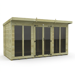 12 x 6 Pent Summer House (Full Height Window)
