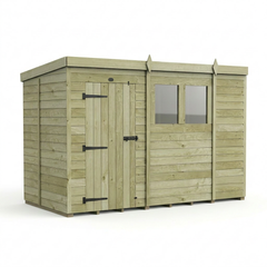 10 x 5 Pent Shed (Single Door, With Windows)