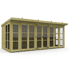 16 x 8 Georgian Window Pent Summer House