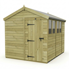 8 x 10 Apex Shed (Single Door, With Windows)