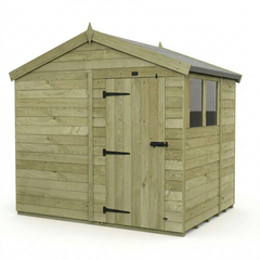 8 x 6 Apex Shed (Single Door, With Windows)