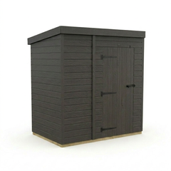 7x4 Pent Composite Shed (Single Door, No Windows)
