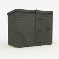 8x4 Pent Composite Shed (Single Door, No Windows)