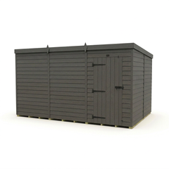 12x8 Pent Composite Shed (Single Door, No Windows)