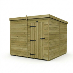 8 x 8 Pent Shed (Single Door, No Windows)