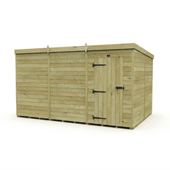 12 x 8 Pent Shed (Single Door, No Windows)