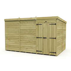 12 x 8 Pent Shed (Double Door, No Windows)