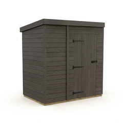 6x4 Pent Composite Shed (Single Door, No Windows)