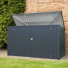 3 bin metal storage