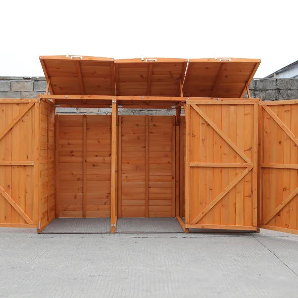 Deluxe Wheelie Bin Storage – 3 Bays