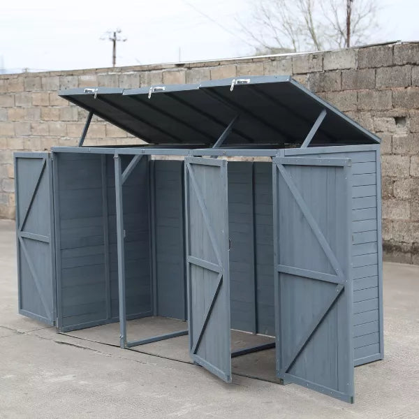 Deluxe Wheelie Bin Storage – 3 Bays