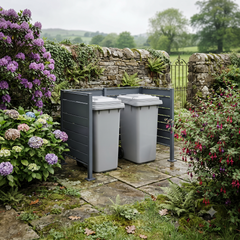 Heavy Duty 2 Bay Open Wheelie Bin Shelter – Galvanised Steel
