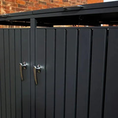 Wheelie Bin Shelter Premium – 4 Bay – Grey