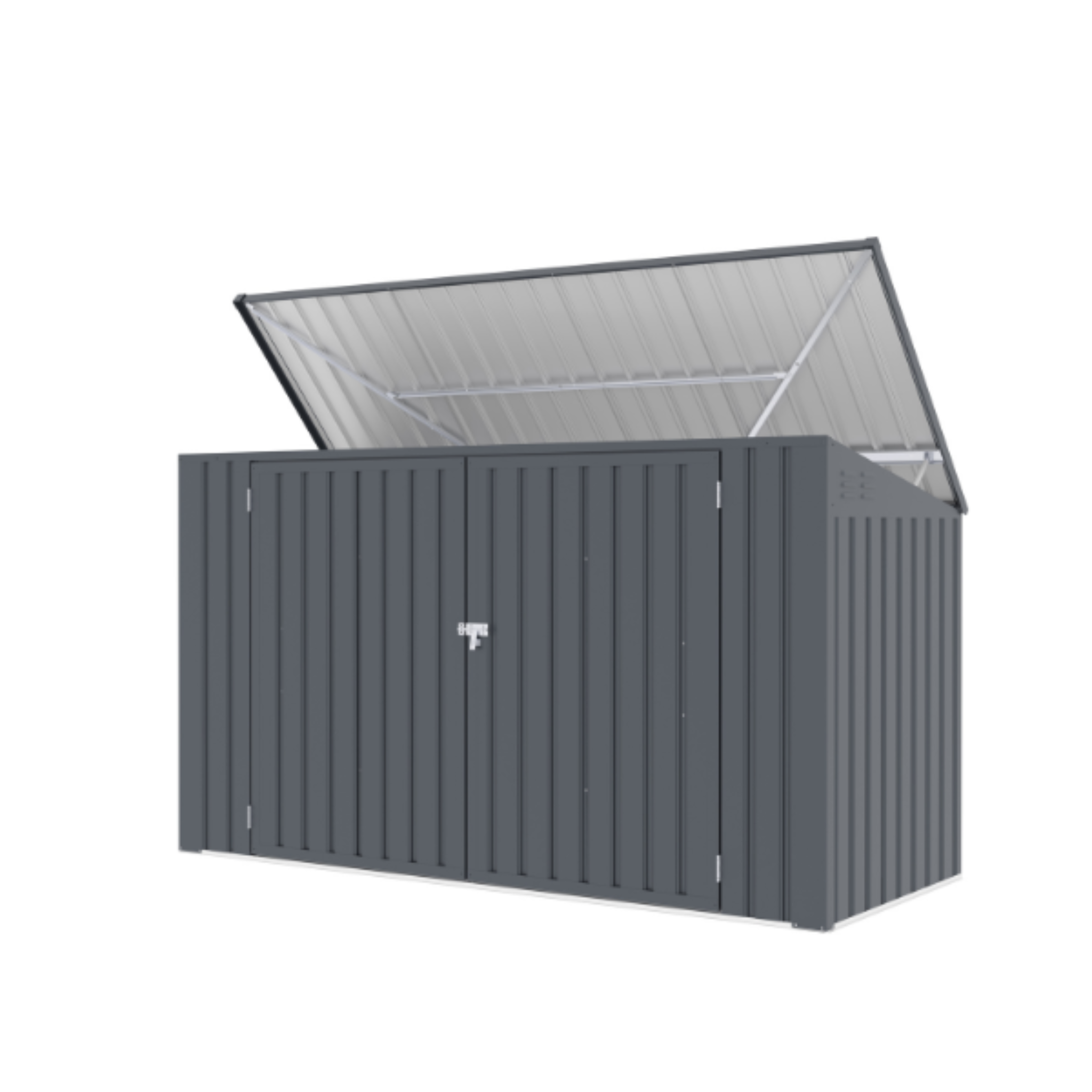 Premium 3 Bay Metal Wheelie Bin Storage 
