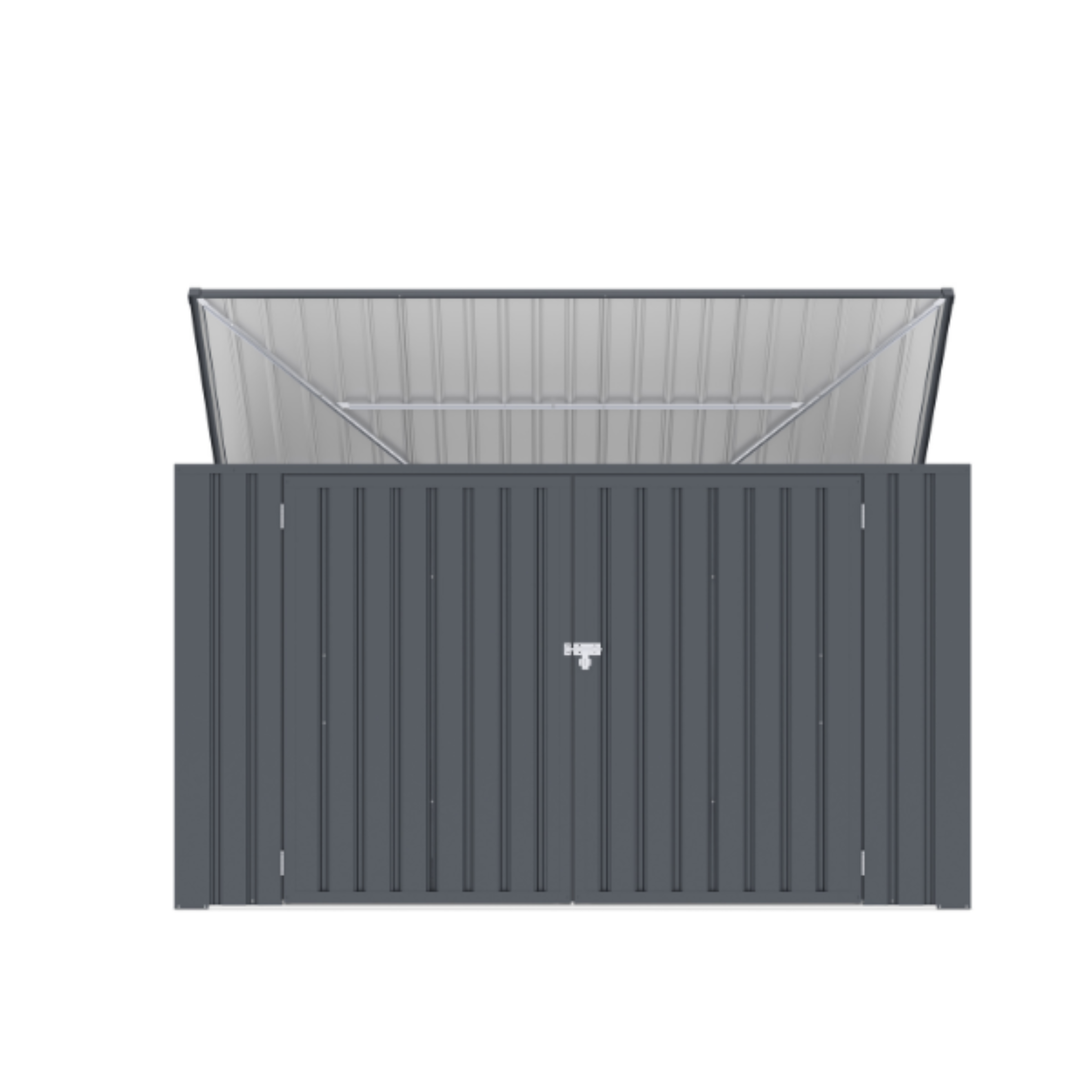Metal wheelie bin storage