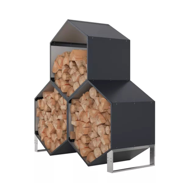Triple Wood Rack – Sturdy Firewood Storage Solution