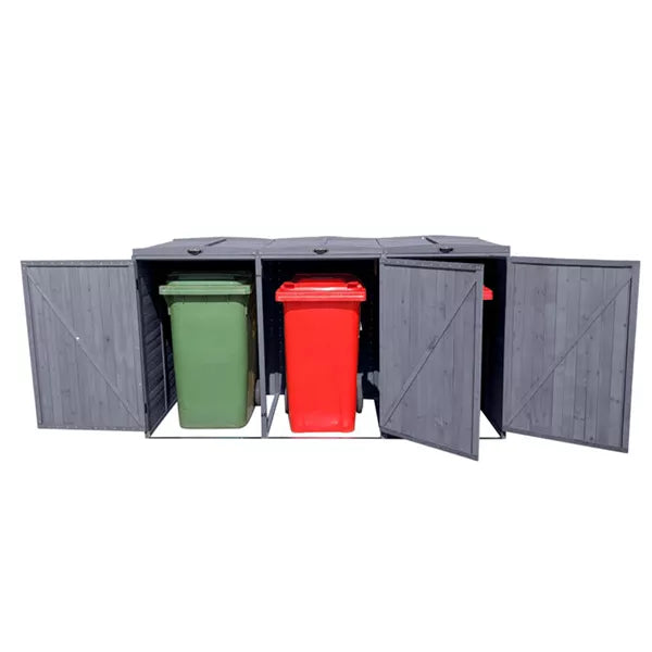 Deluxe Wheelie Bin Storage – 3 Bays