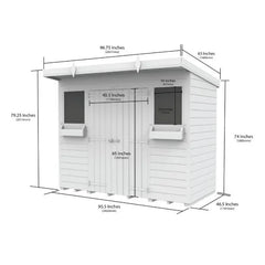 8 x 4 Pent Summer Shed