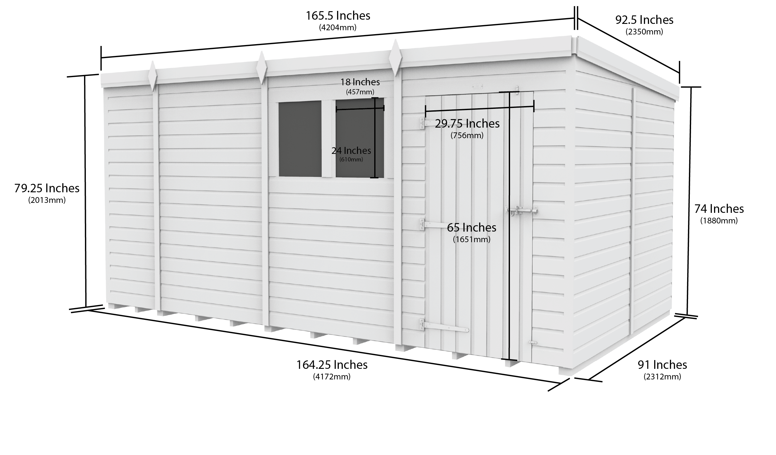 14 x 8 Security Pent Shed