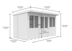 12 x 6 Pent Summer House