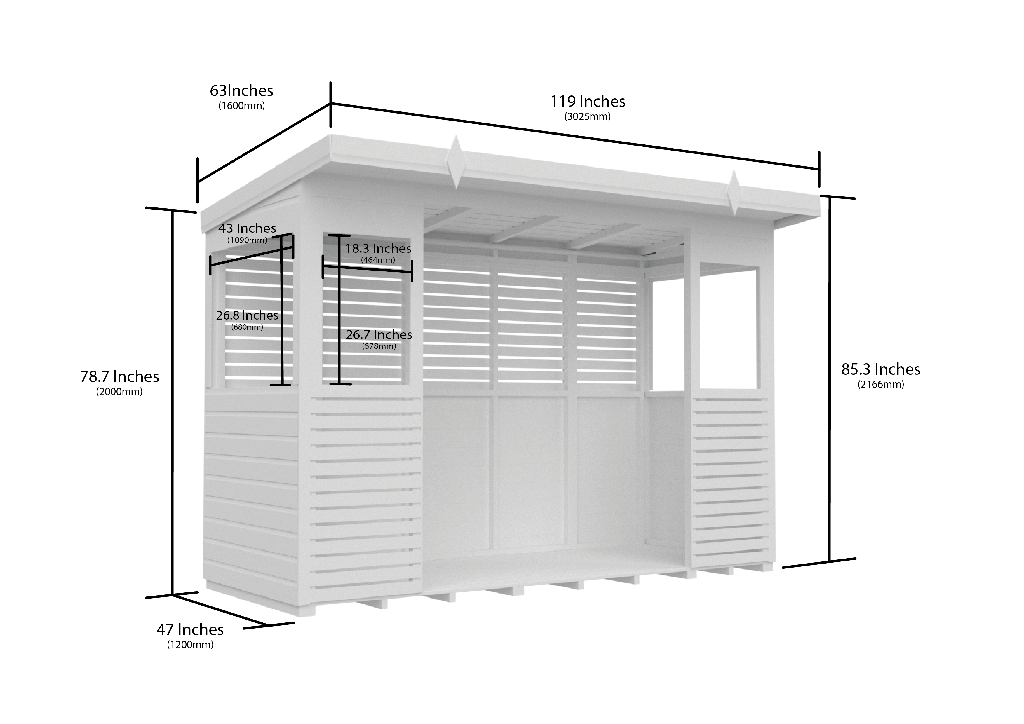10 x 4 BBQ/Outdoor Kitchen Shelter