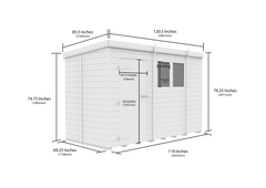 10 x 5 Security Pent Shed
