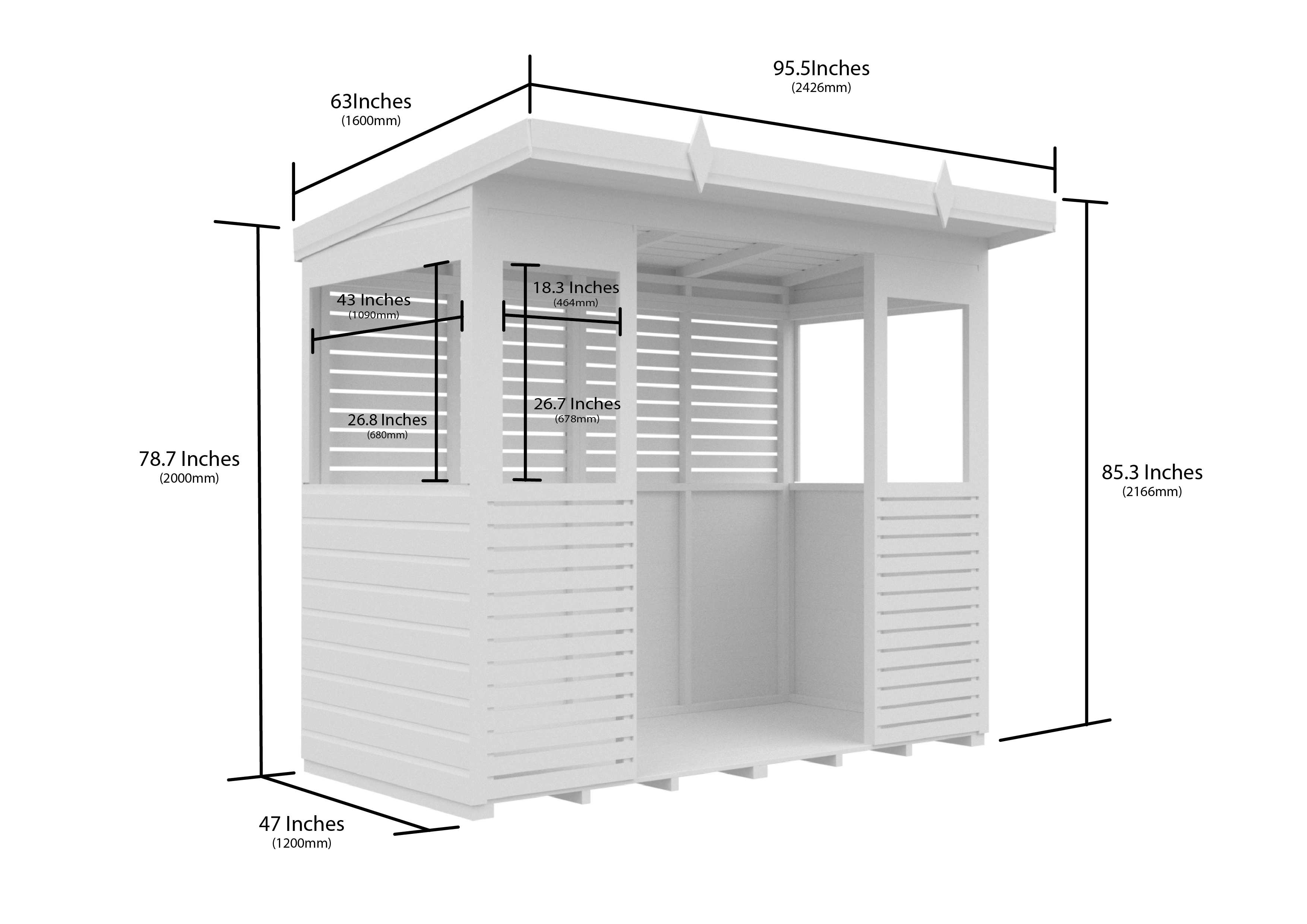 8 x 4 BBQ/Outdoor Kitchen Shelter