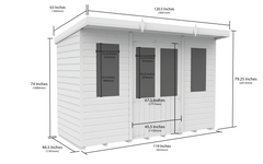 10 x 4 Pent Summer House
