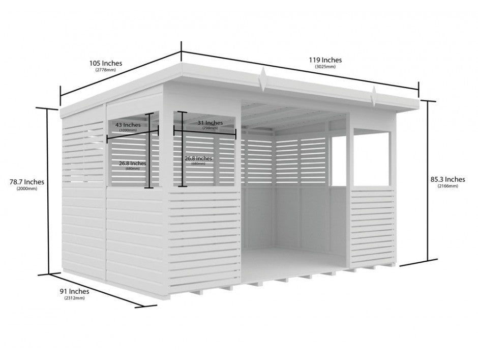 12 x 8 BBQ/Outdoor Kitchen Shelter