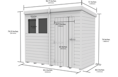 8 x 4 Security Pent Shed