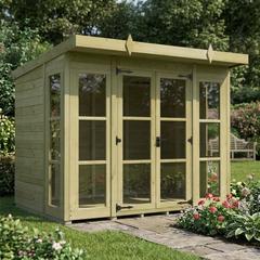 8 x 6 Georgian Window Pent Summer House