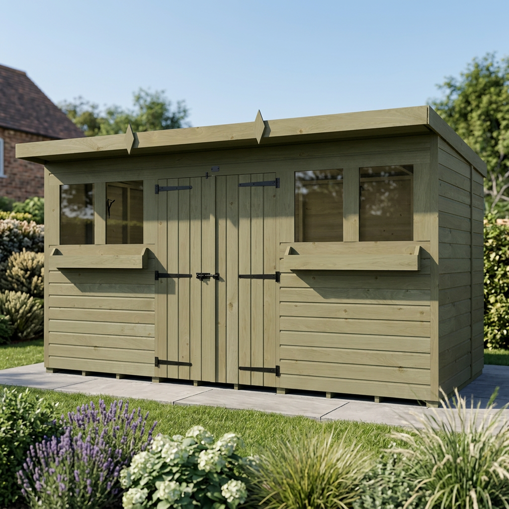 12 x 6 Pent Summer Shed