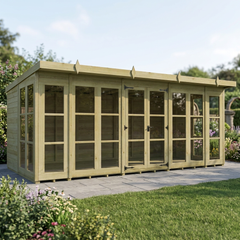 16 x 8 Georgian Window Pent Summer House