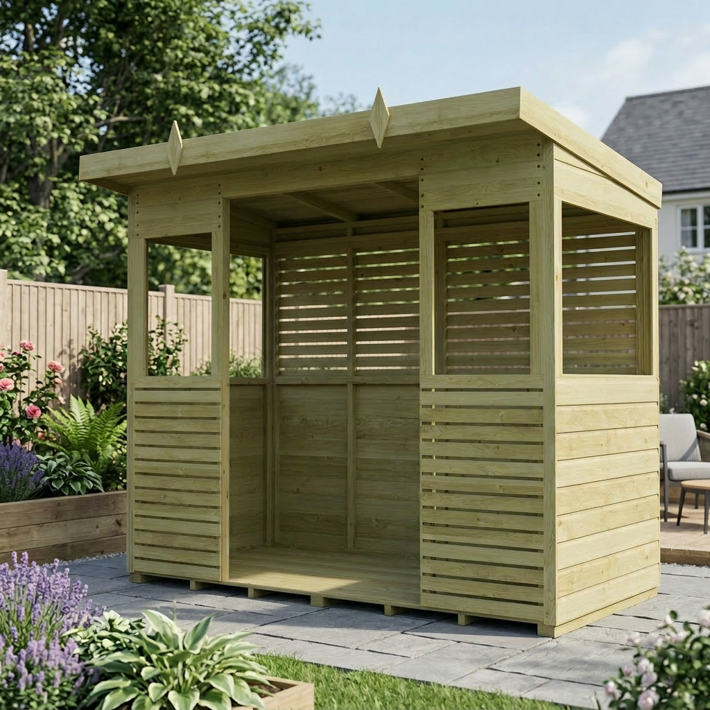 8 x 4 BBQ/Outdoor Kitchen Shelter