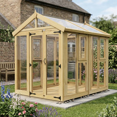 6x8 Glass Greenhouse