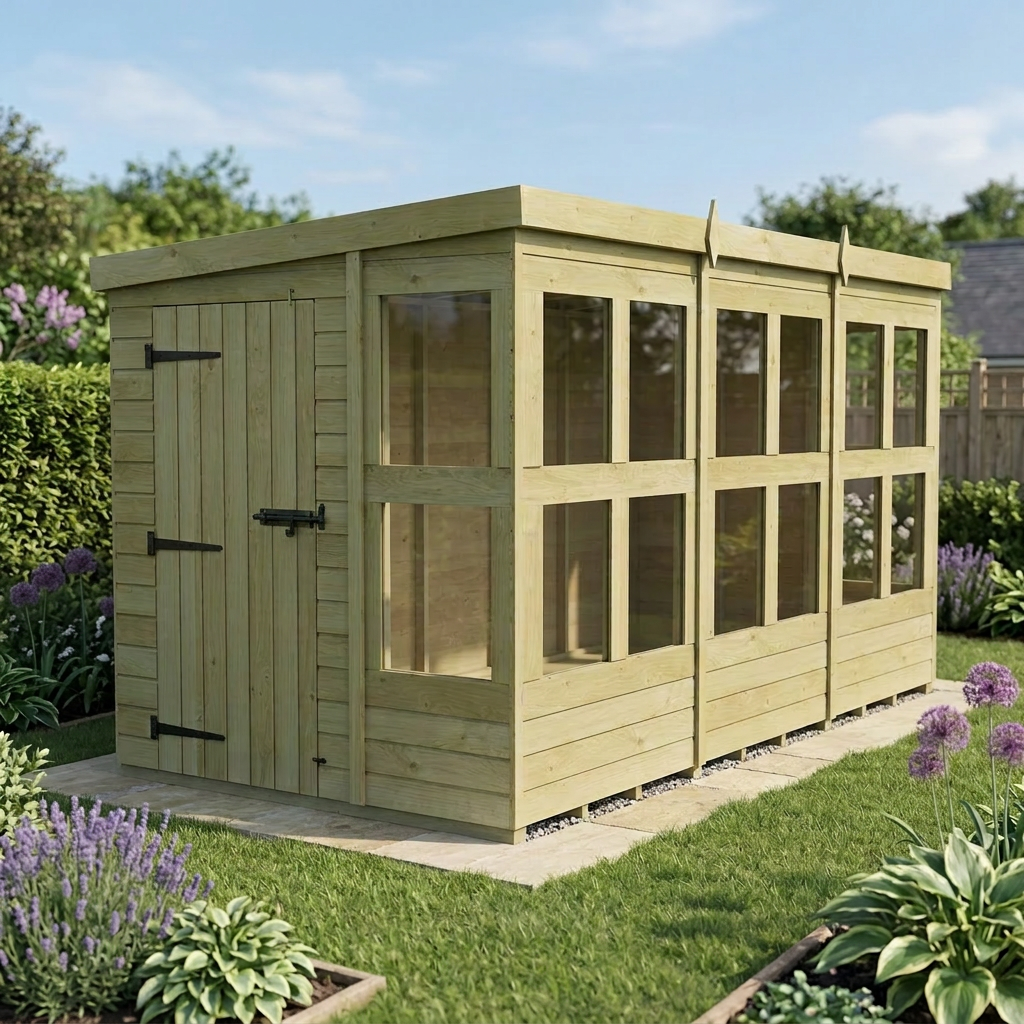 6 x 12 Pent Potting Shed