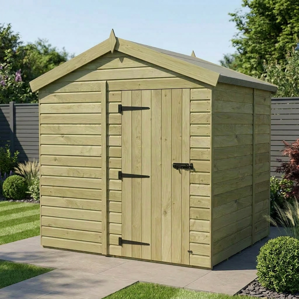 8 x 6 Apex Shed (Single Door, No Windows)