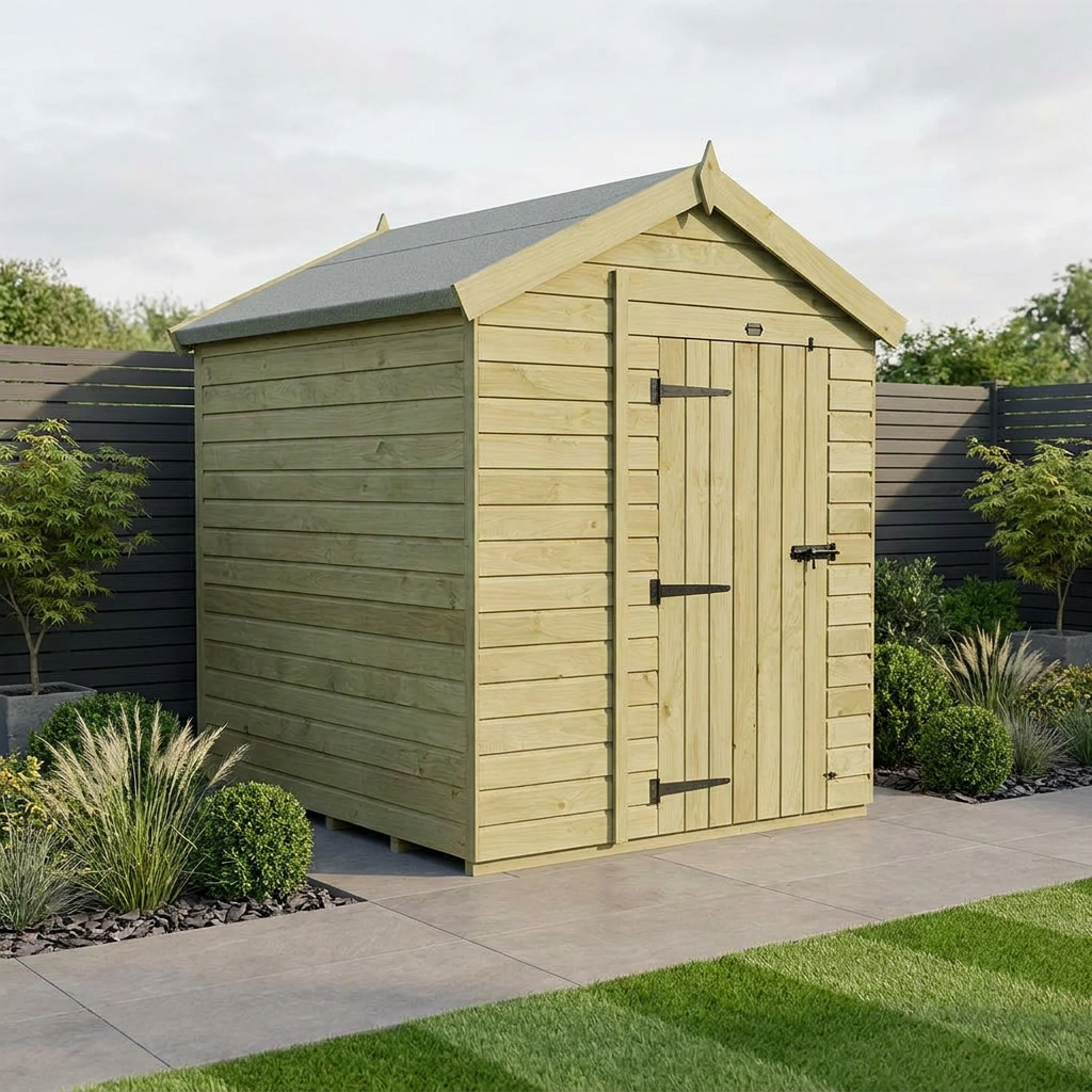 4 x 6 Apex Shed (Single Door, No Windows)
