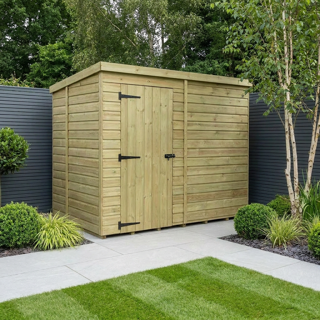 8 x 5 Pent Shed (Single Door, No Windows)