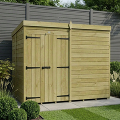 8 x 5 Pent Shed (Double Door, No Windows)