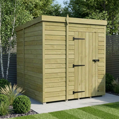 7 x 7 Pent Shed (Single Door, No Windows)