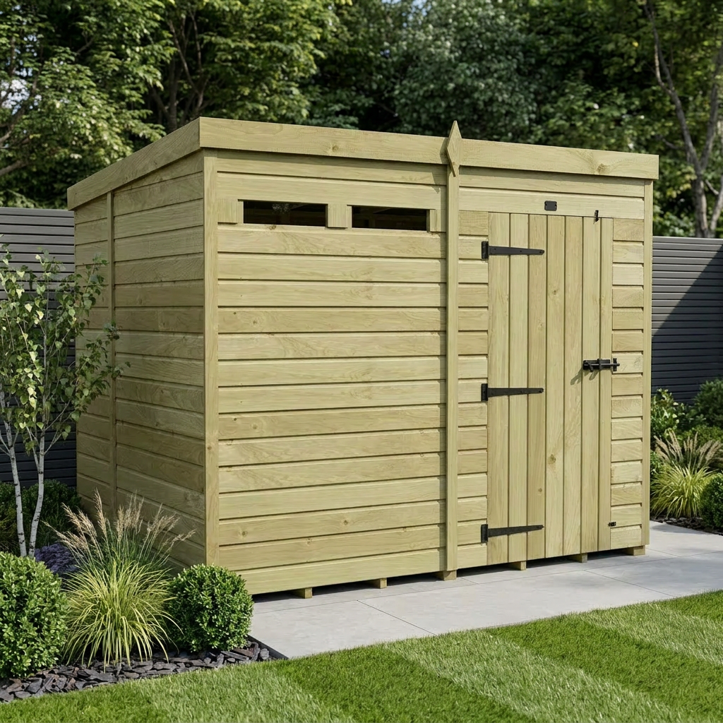 8 x 6  Security Pent Shed