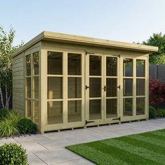 12 x 8 Georgian Window Pent Summer House