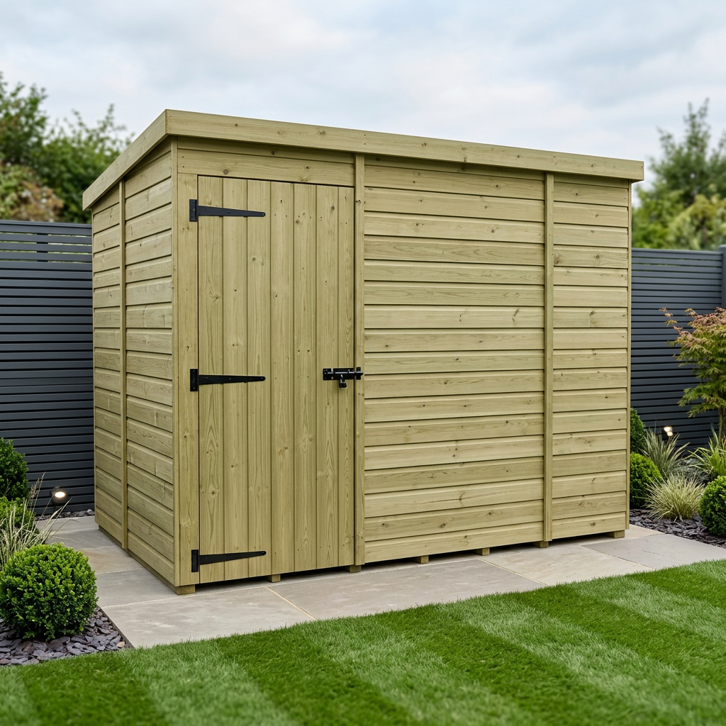 9 x 5 Pent Shed (Single Door, No Windows)