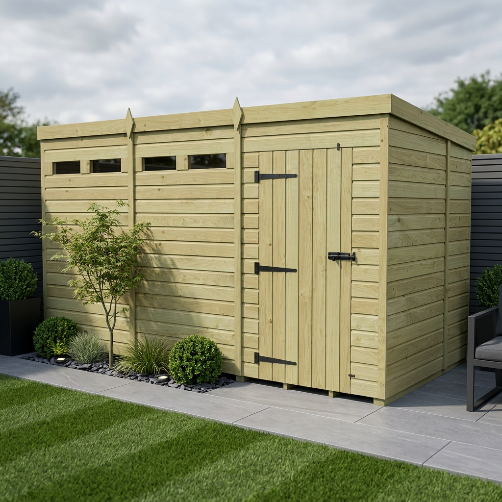 12 x 6  Security Pent Shed